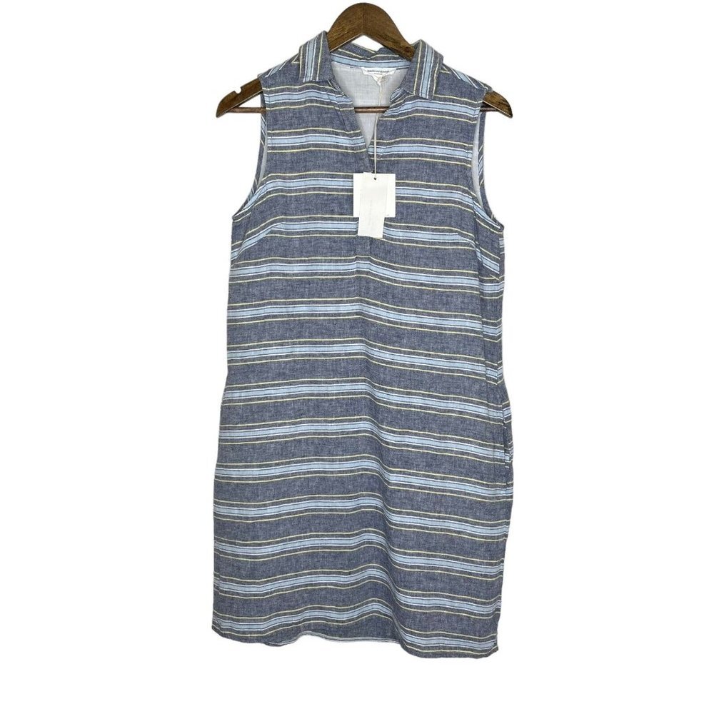 Beachlunchlounge Collection NWT Leandrina Striped Linen Cotton Dress‎ Size Small